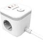 Fellowes Cubo Multienchufe Blanco con 3 Tomas, 1 USB-A y 2 USB-C